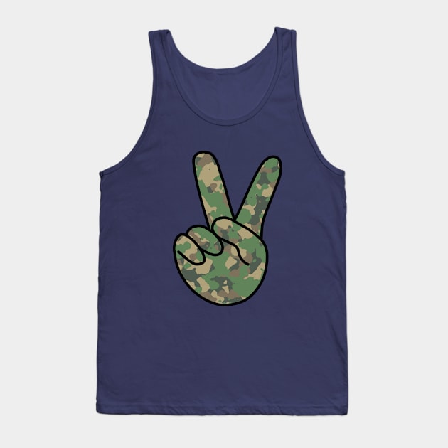 V Sign Camouflage Tank Top by DiegoCarvalho